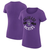 Colorado Rockies G-III 4Her by Carl Banks Women's Super-Slim Fit Lightweight City Graphic T-Shirt - MLB T-shirts