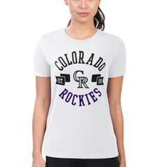 Colorado Rockies G-III 4Her by Carl Banks Women's Super-Slim Fit Lightweight City Graphic T-Shirt - MLB T-shirts