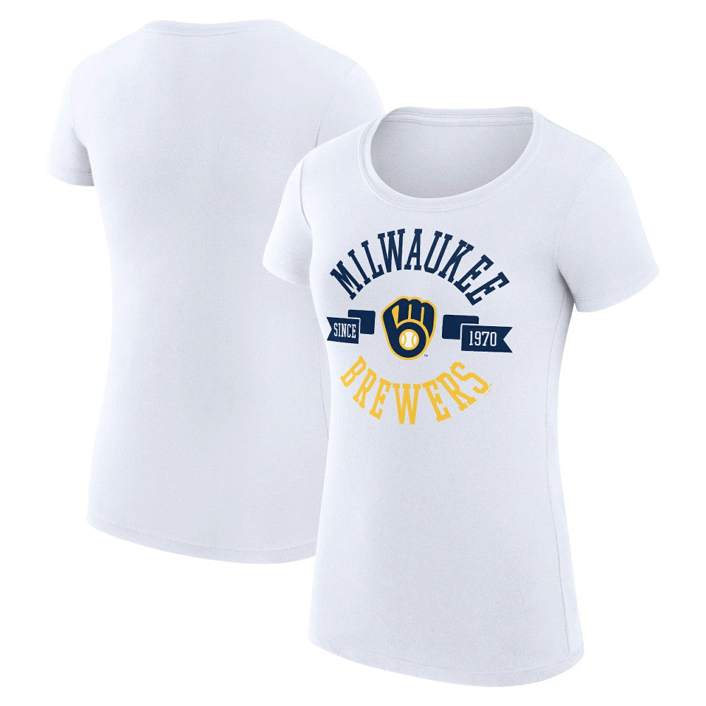 Milwaukee Brewers G-III 4Her by Carl Banks Women's Super-Slim Fit Lightweight City Graphic T-Shirt - MLB T-shirts
