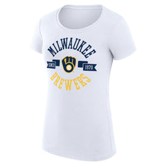 Milwaukee Brewers G-III 4Her by Carl Banks Women's Super-Slim Fit Lightweight City Graphic T-Shirt - MLB T-shirts