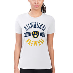 Milwaukee Brewers G-III 4Her by Carl Banks Women's Super-Slim Fit Lightweight City Graphic T-Shirt - MLB T-shirts