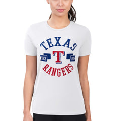 Texas Rangers G-III 4Her by Carl Banks Women's Super-Slim Fit Lightweight City Graphic T-Shirt - MLB T-shirts
