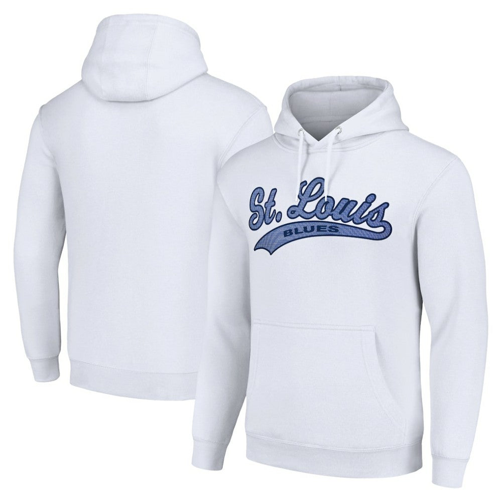 St. Louis Blues Starter Tailsweep Fleece Tri-Blend Pullover Hoodie - NHL Hoodies