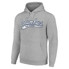 Columbus Blue Jackets Starter Tailsweep Fleece Tri-Blend Pullover Hoodie - NHL Hoodies