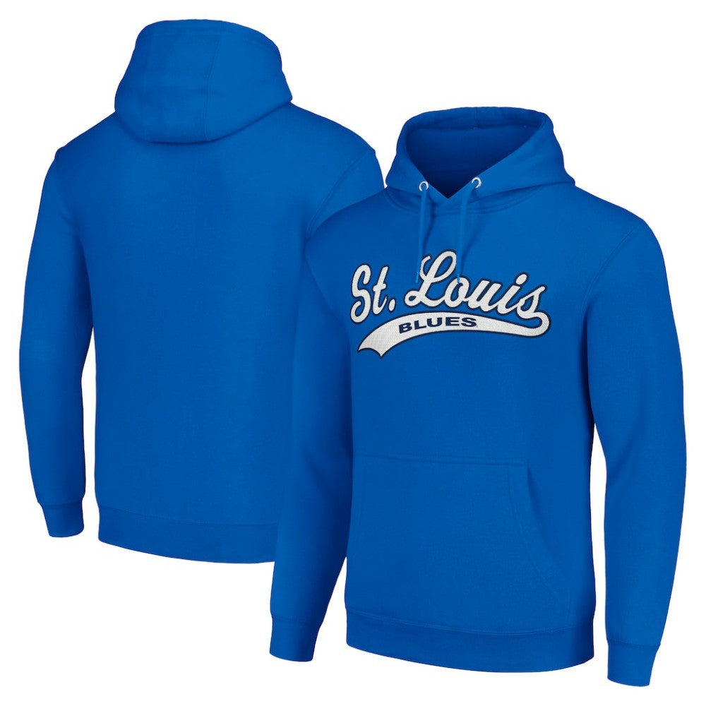 St. Louis Blues Starter Tailsweep Fleece Tri-Blend Pullover Hoodie - NHL Hoodies
