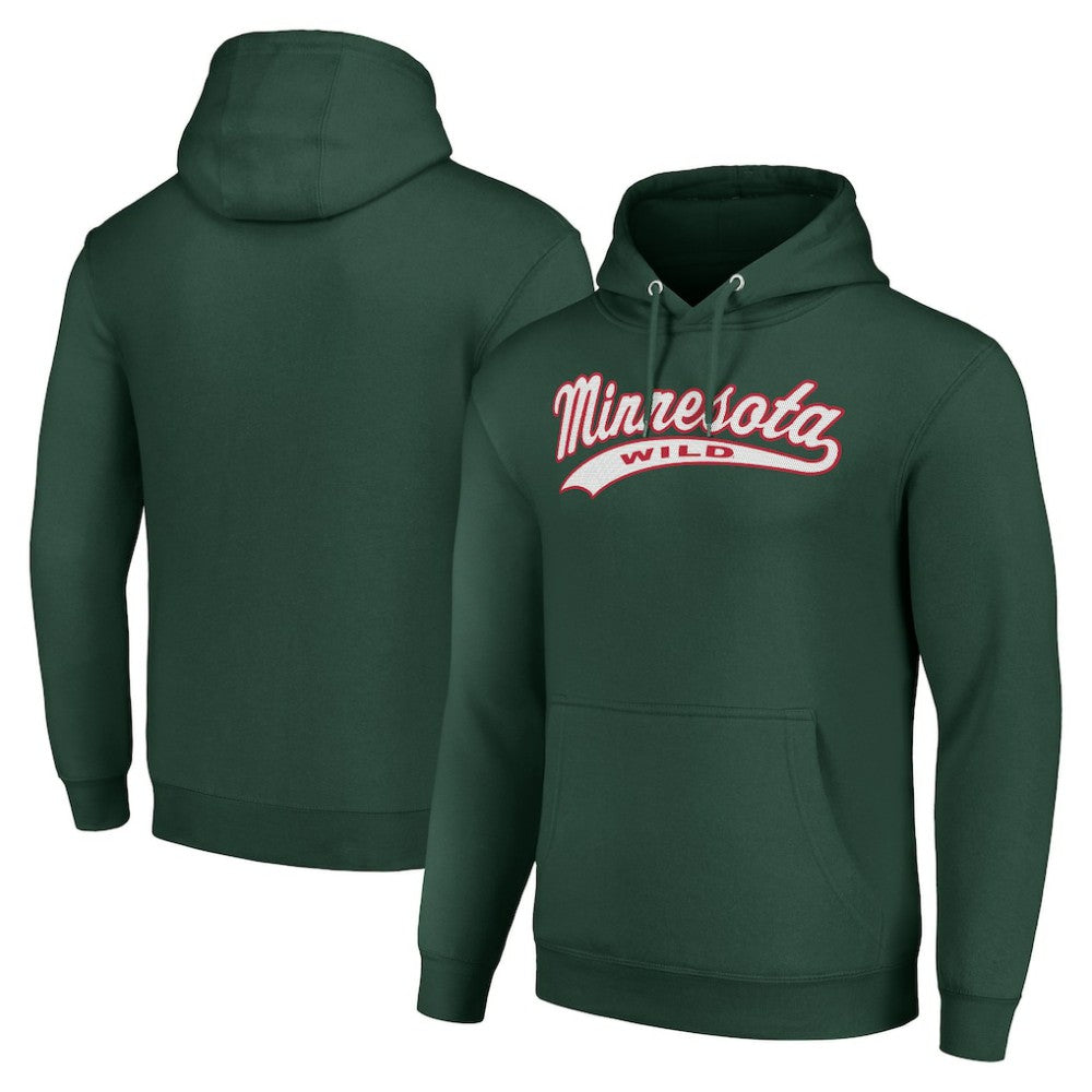 Minnesota Wild Starter Tailsweep Fleece Tri-Blend Pullover Hoodie - NHL Hoodies