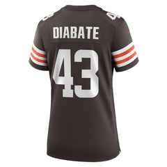 Cleveland Browns Mohamoud Diabate Women's Team Game Jersey | NFL Discount