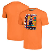Orange Devin Booker Phoenix Suns Homage Unisex SkyBox Player Tri-Blend T-Shirt | NBA