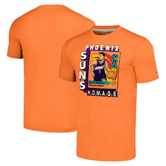 Orange Devin Booker Phoenix Suns Homage Unisex SkyBox Player Tri-Blend T-Shirt | NBA
