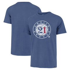 Royal Joel Embiid Philadelphia 76ers '47 Player Logo Vintage T-Shirt | NBA
