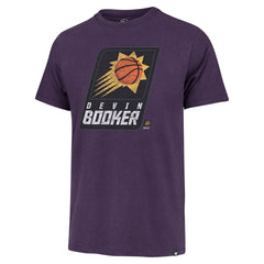 Purple Devin Booker Phoenix Suns '47 Player Logo Vintage T-Shirt | NBA