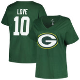 Green Bay Packers Jordan Love Women's Plus Size Name & Number V-Neck T-Shirt | NFL Near me
