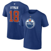 Zach Hyman Edmonton Oilers Fanatics Authentic Stack Name & Number T-Shirt - NHL T-shirts