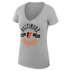 Baltimore Orioles G-III 4Her by Carl Banks Women's Super-Slim Fit Lightweight City Graphic V-Neck T-Shirt - MLB T-shirts