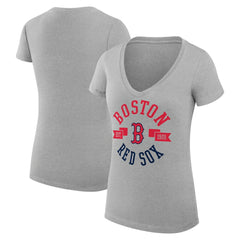 Boston Red Sox G-III 4Her by Carl Banks Women's Super-Slim Fit Lightweight City Graphic V-Neck T-Shirt - MLB T-shirts