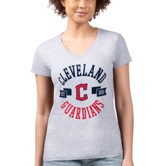 Cleveland Guardians G-III 4Her by Carl Banks Women's Super-Slim Fit Lightweight City Graphic V-Neck T-Shirt - MLB T-shirts