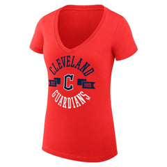 Cleveland Guardians G-III 4Her by Carl Banks Women's Super-Slim Fit Lightweight City Graphic V-Neck T-Shirt - MLB T-shirts