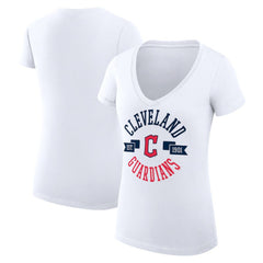 Cleveland Guardians G-III 4Her by Carl Banks Women's Super-Slim Fit Lightweight City Graphic V-Neck T-Shirt - MLB T-shirts