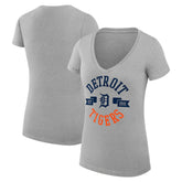 Detroit Tigers G-III 4Her by Carl Banks Women's Super-Slim Fit Lightweight City Graphic V-Neck T-Shirt - MLB T-shirts