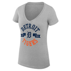 Detroit Tigers G-III 4Her by Carl Banks Women's Super-Slim Fit Lightweight City Graphic V-Neck T-Shirt - MLB T-shirts