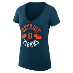 Detroit Tigers G-III 4Her by Carl Banks Women's Super-Slim Fit Lightweight City Graphic V-Neck T-Shirt - MLB T-shirts