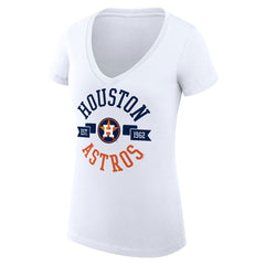 Houston Astros G-III 4Her by Carl Banks Women's Super-Slim Fit Lightweight City Graphic V-Neck T-Shirt - MLB T-shirts