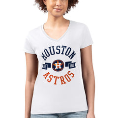 Houston Astros G-III 4Her by Carl Banks Women's Super-Slim Fit Lightweight City Graphic V-Neck T-Shirt - MLB T-shirts