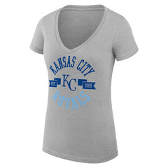 Kansas City Royals G-III 4Her by Carl Banks Women's Super-Slim Fit Lightweight City Graphic V-Neck T-Shirt - MLB T-shirts