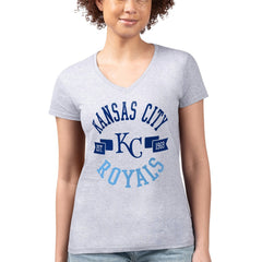 Kansas City Royals G-III 4Her by Carl Banks Women's Super-Slim Fit Lightweight City Graphic V-Neck T-Shirt - MLB T-shirts