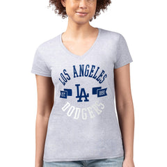 Los Angeles Dodgers G-III 4Her by Carl Banks Women's Super-Slim Fit Lightweight City Graphic V-Neck T-Shirt - MLB T-shirts