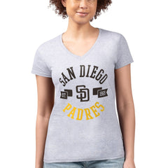 San Diego Padres G-III 4Her by Carl Banks Women's Super-Slim Fit Lightweight City Graphic V-Neck T-Shirt - MLB T-shirts