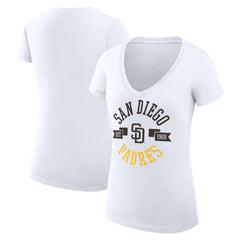San Diego Padres G-III 4Her by Carl Banks Women's Super-Slim Fit Lightweight City Graphic V-Neck T-Shirt - MLB T-shirts