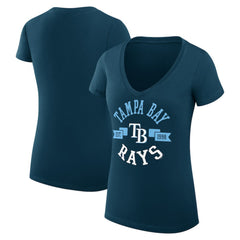 Tampa Bay Rays G-III 4Her by Carl Banks Women's Super-Slim Fit Lightweight City Graphic V-Neck T-Shirt - MLB T-shirts