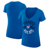 Toronto Blue Jays G-III 4Her by Carl Banks Women's Super-Slim Fit Lightweight City Graphic V-Neck T-Shirt - MLB T-shirts