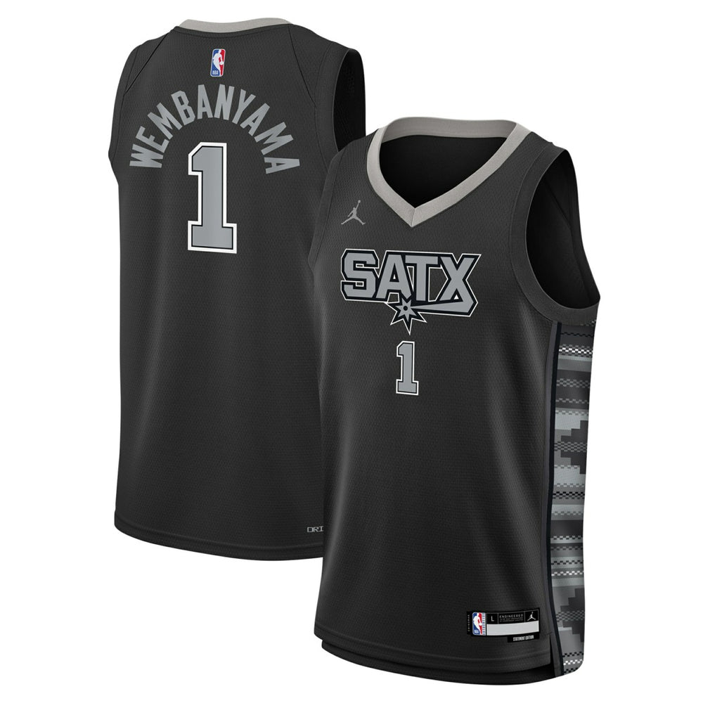 Black Victor Wembanyama San Antonio Spurs Jordan Brand Youth Swingman Jersey | NBA