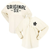 Toronto Maple Leafs Fanatics Women's Original Six Lace-Up Spirit Jersey Long Sleeve T-Shirt - NHL T-shirts