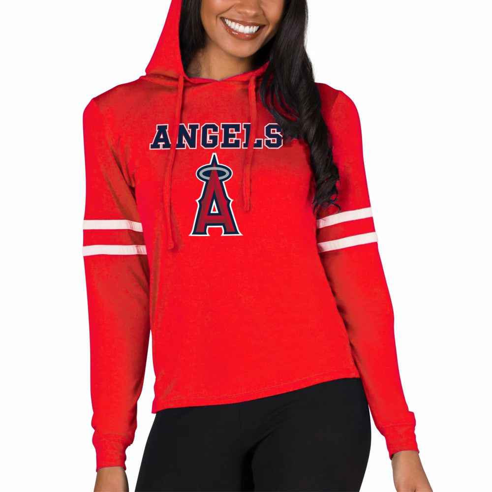 Los Angeles Angels Concepts Sport Women's Marathon Lightweight Lounge Pullover Hoodie - MLB Hoodies