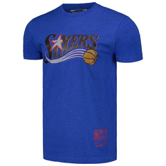 Royal Philadelphia 76ers Unisex Hardwood Classics MVP Throwback Logo T-Shirt | NBA