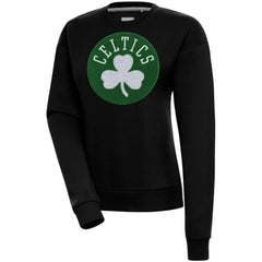 Black Boston Celtics Antigua Women's Victory Crewneck Pullover Sweatshirt | NBA