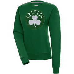 Hunter Green Boston Celtics Antigua Women's Victory Crewneck Pullover Sweatshirt | NBA