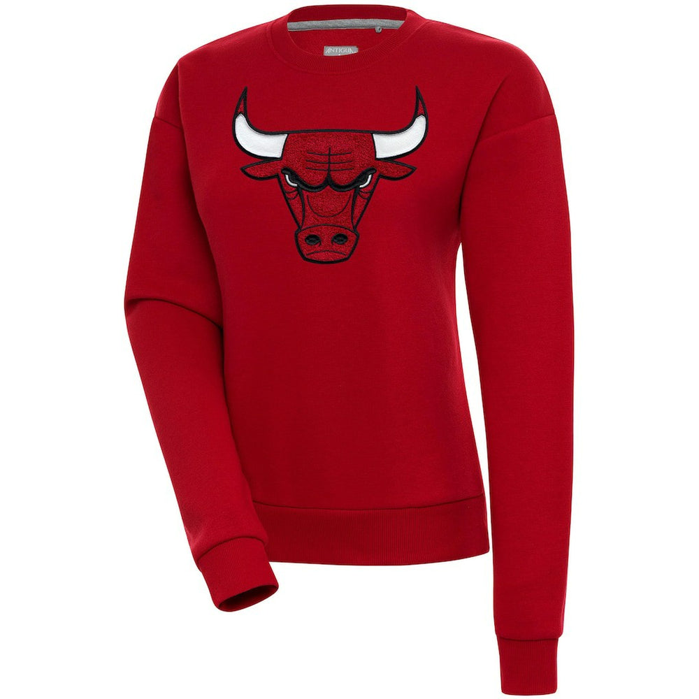 Red Chicago Bulls Antigua Women's Victory Crewneck Pullover Sweatshirt sale | NBA