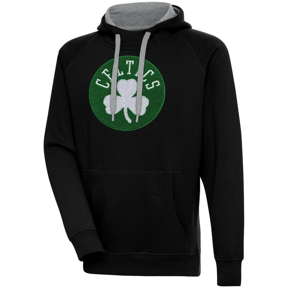 Black Boston Celtics Antigua Victory Pullover Hoodie | NBA
