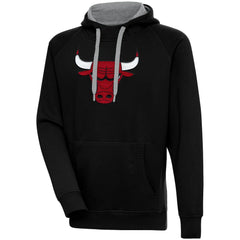 Black Chicago Bulls Antigua Victory Pullover Hoodie sale | NBA