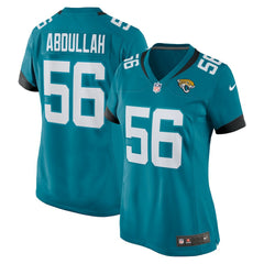 Jacksonville Jaguars Yasir Abdullah Women's Team Game Jersey | NFL Discount