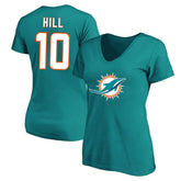 Miami Dolphins Tyreek Hill Women's Plus Size Fair Catch Name & Number Scoop Neck T-Shirt | NFL Sale
