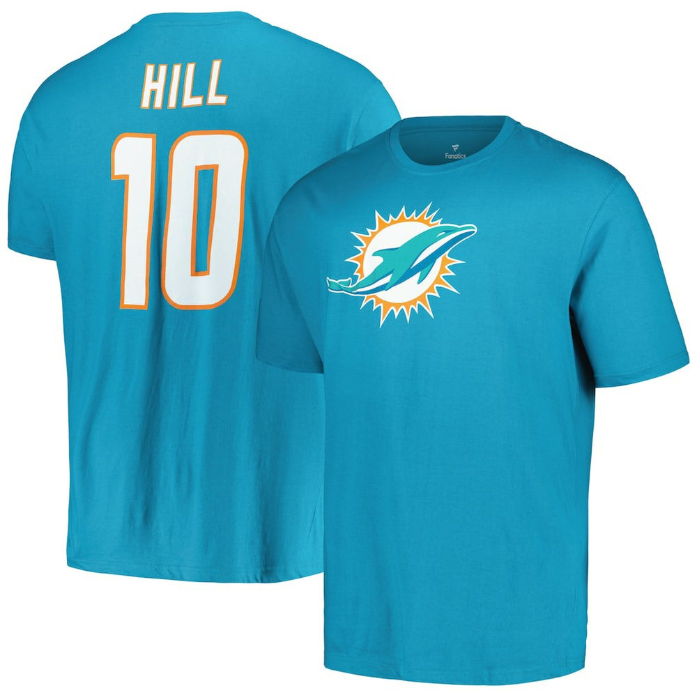 Miami Dolphins Tyreek Hill Big & Tall Player Name & Number T-Shirt | NFL Outlet