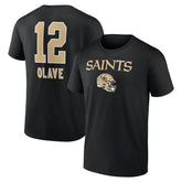 New Orleans Saints Chris Olave Team Wordmark Player Name & Number T-Shirt | NFL Hot