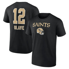 New Orleans Saints Chris Olave Team Wordmark Player Name & Number T-Shirt | NFL Hot