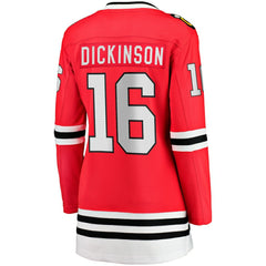 Jason Dickinson Chicago Blackhawks Fanatics Women's Home Breakaway Player Jersey - NHL Jerseys