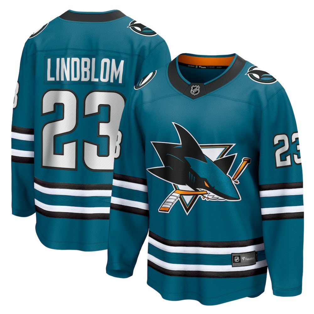 Oskar Lindblom San Jose Sharks Fanatics Home Breakaway Jersey - NHL Jerseys